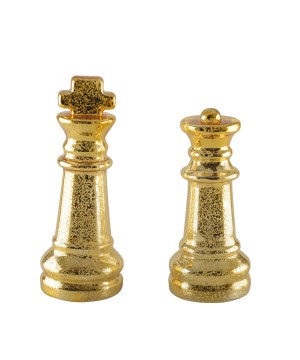 SET OF GOLDEN KING AND QUEEN WITH LED