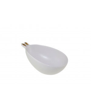 WHITE AND GOLD EASTER BOWL 18CM
