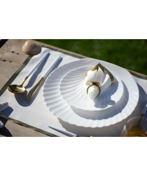 WHITE LARGE PLATE SHELL 30CM