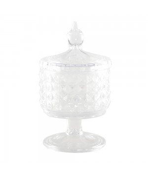GLASS CANDY JAR WITH LID...