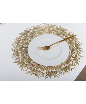 ROUND GOLD FLOWER PLACEMAT 