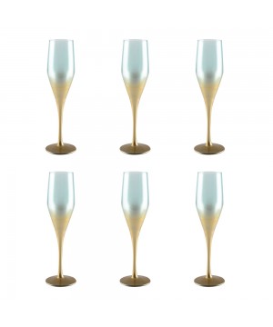 SET OF 6 FLUTE CHAMPAGNE GLASS