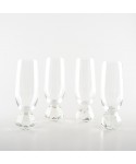 WINE GLASSES WITH DIAMOND STEM - SET OF 4