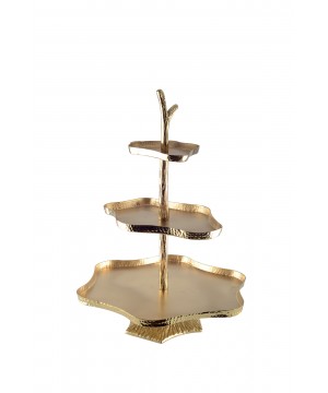 GOLD CAKE STAND 3 LAYER