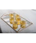 WHISKEY GLASSES 280 ML MINSK DESIGN IN CRYSTALLINE- SET OF 6