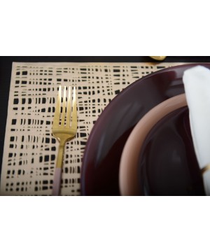 CUTLERY SET GOLD AND PINK -...