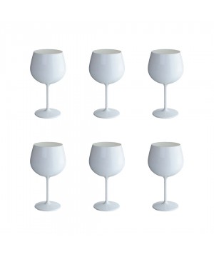 WHITE ACRYLIC WINE GLASSES...