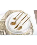 24 PIECES CUTLERY SET LIGHT GOLD COLOR, SERVICE FOR 6