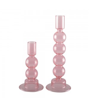 PINK BUBBLY CANDLE HOLDERS