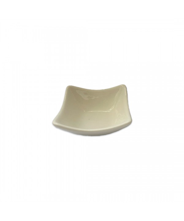 Square white ceramic bowl