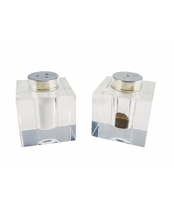 Square glass salt and pepper shaker