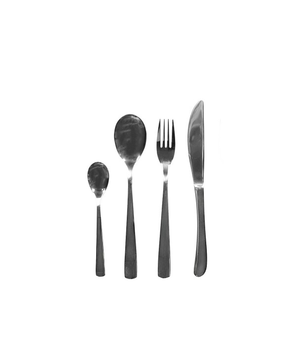 Shiny silver cutlery set - 24 pieces