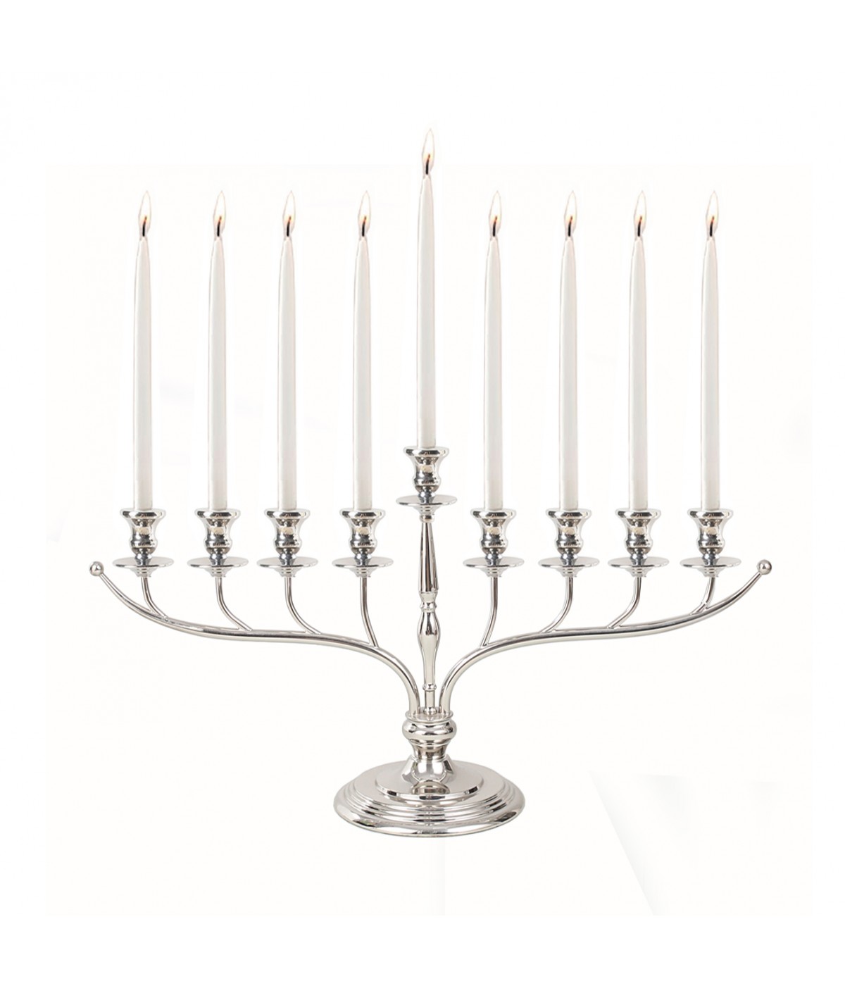 Silver menorah h.45cm