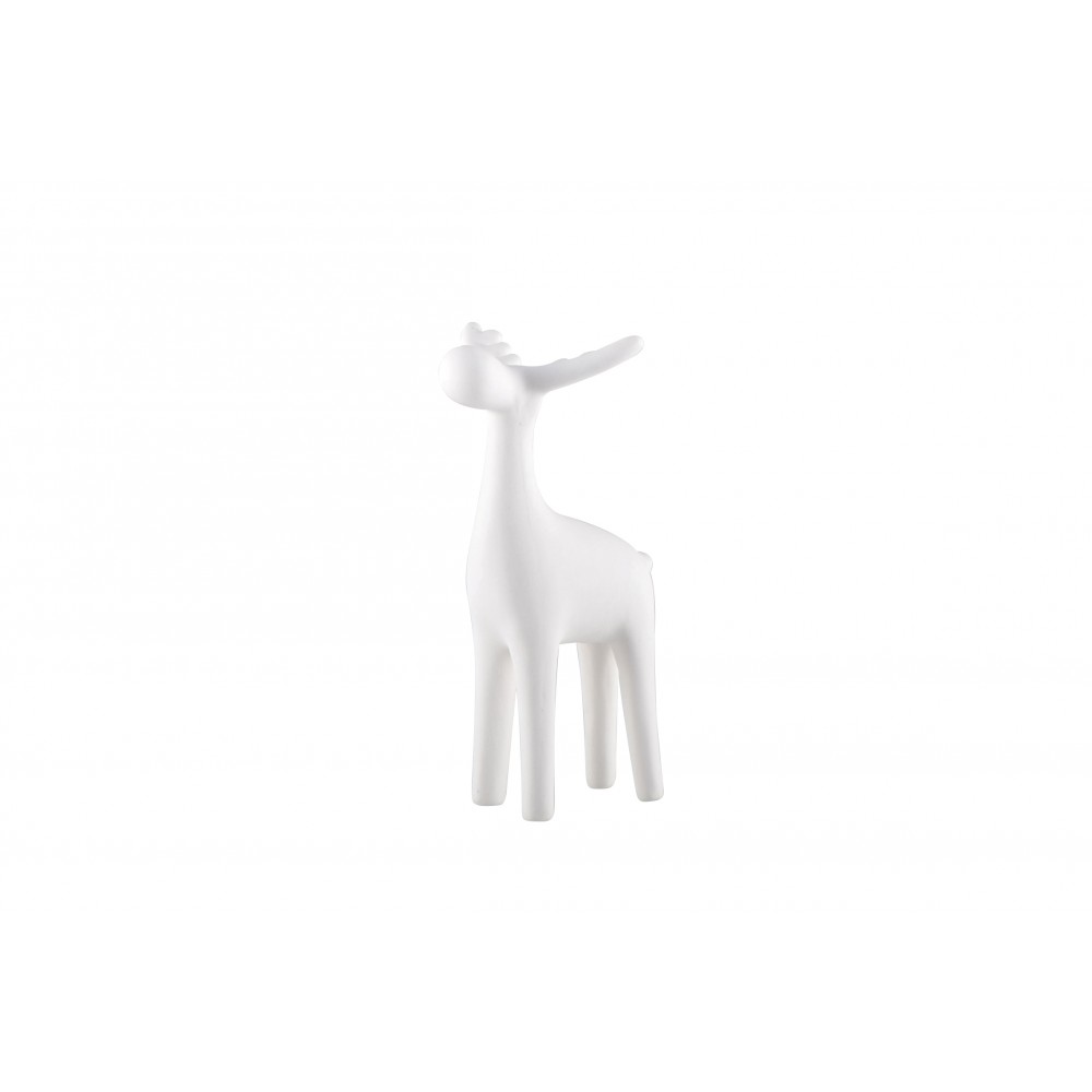 White porcelain deer 13.5cm