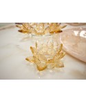 Bougeoir lotus ambre 11x11x5cm