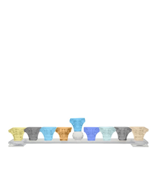 Colored Menorah 37x4x7cm