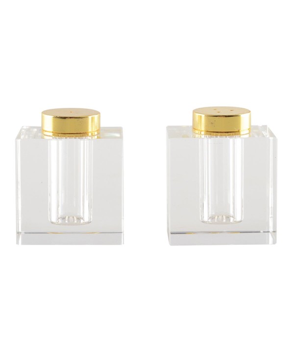 Gold square salt and pepper shaker