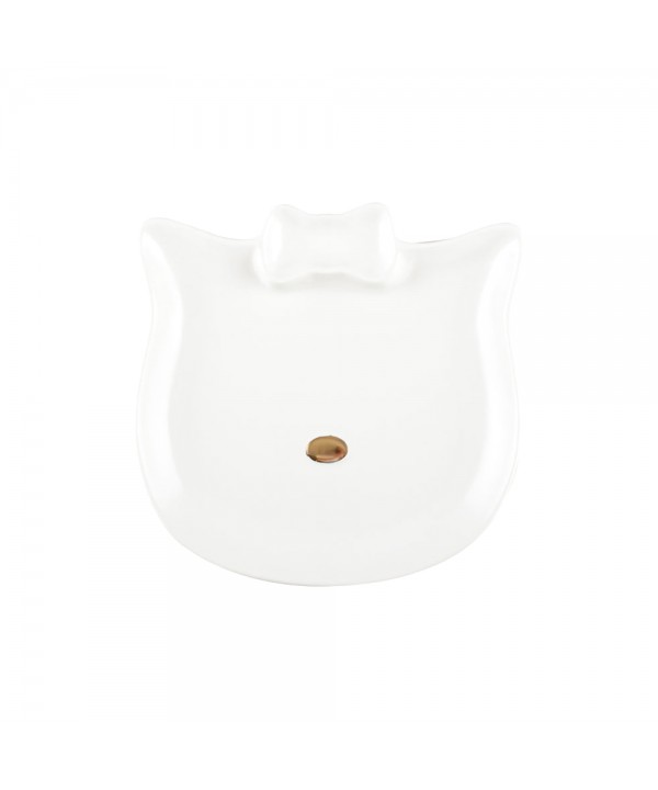 Small cat plate with gold nose