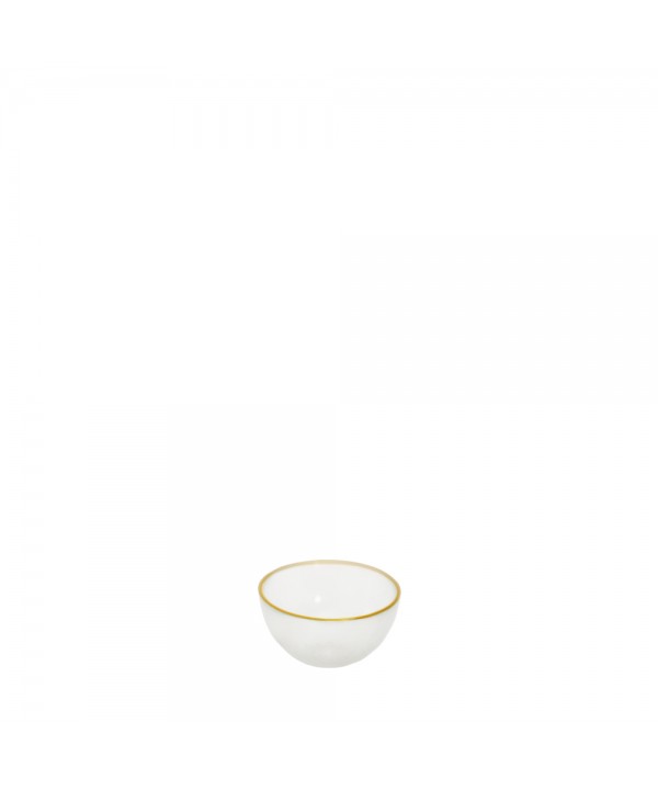 Glass bowl with golden edges 9x9x3cm