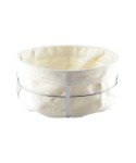 Corbeille à pain ronde argent 22x22x10cm