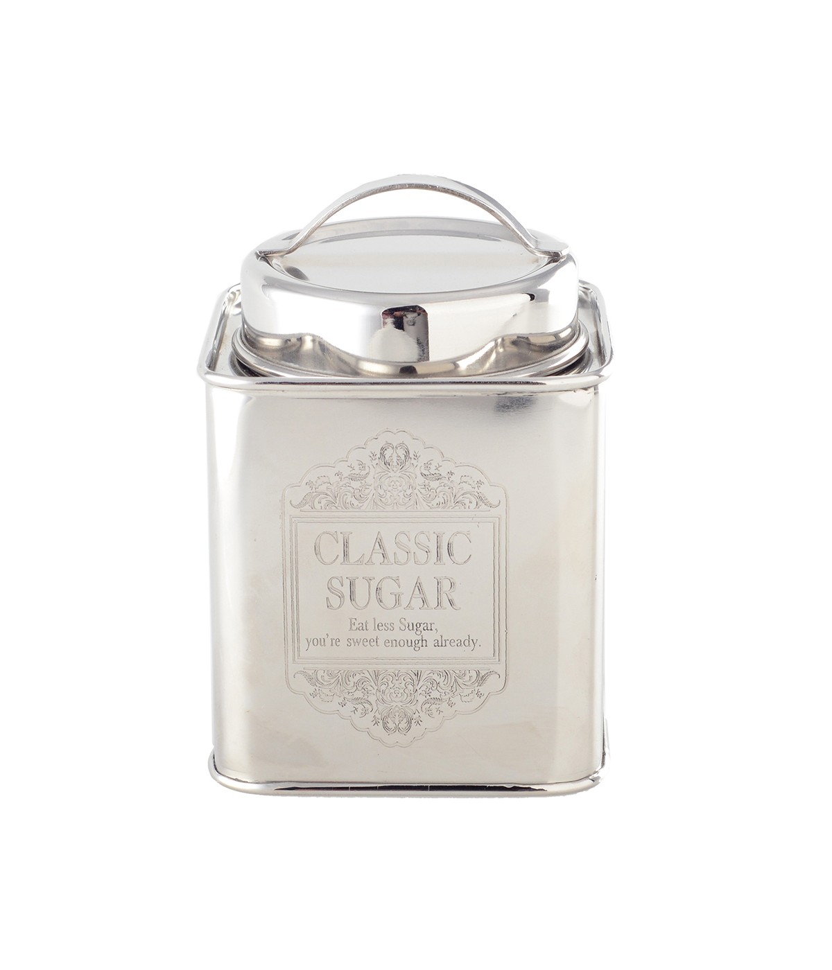 Silver sugar box 10x10x10cm