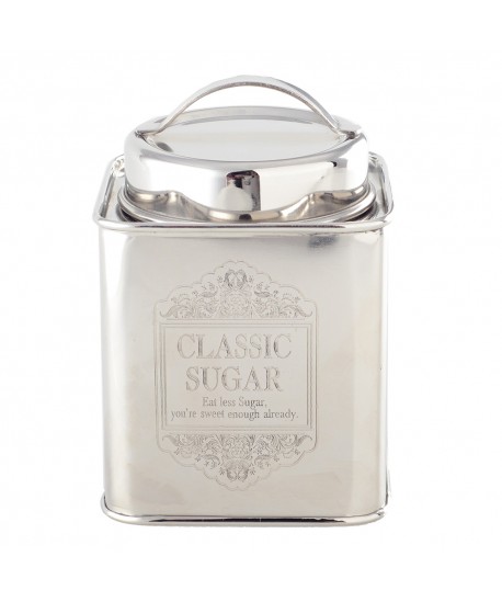 Silver sugar box 10x10x10cm