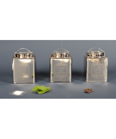 Silver sugar box 10x10x10cm