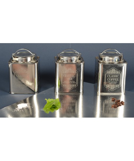 Silver sugar box 10x10x10cm