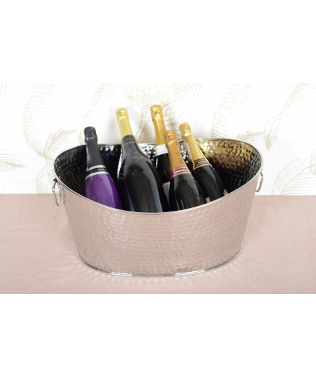 Seau à champagne argent martelé 49x35x23.5cm