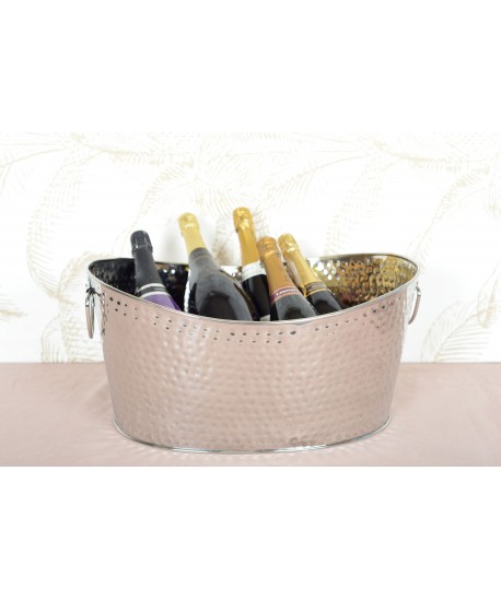 Seau à champagne argent martelé 49x35x23.5cm