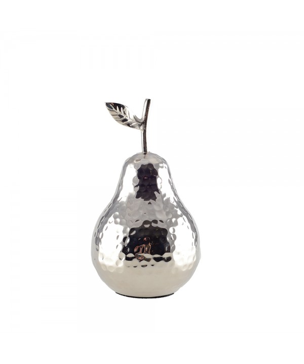 Poire décorative en argent 12x12x22.5cm