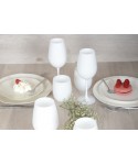 White dinner plate Rosa 20x20x2cm