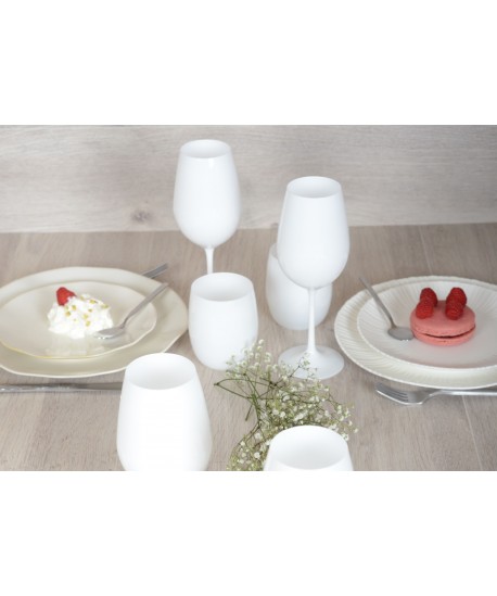 White dinner plate Rosa 20x20x2cm