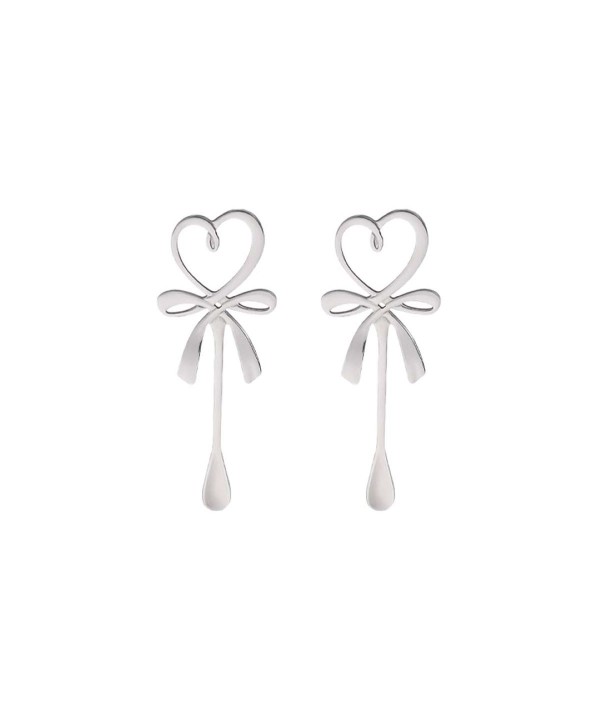 Silver heart spoons - set of 2