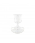 Kiddush cup on diamond stem with saucer