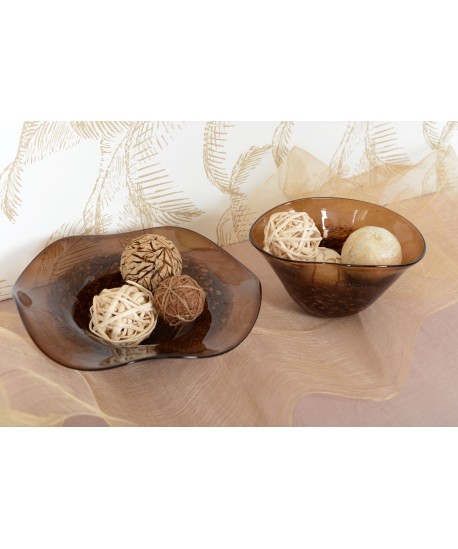 Coupe décorative marron 40x40x10cm