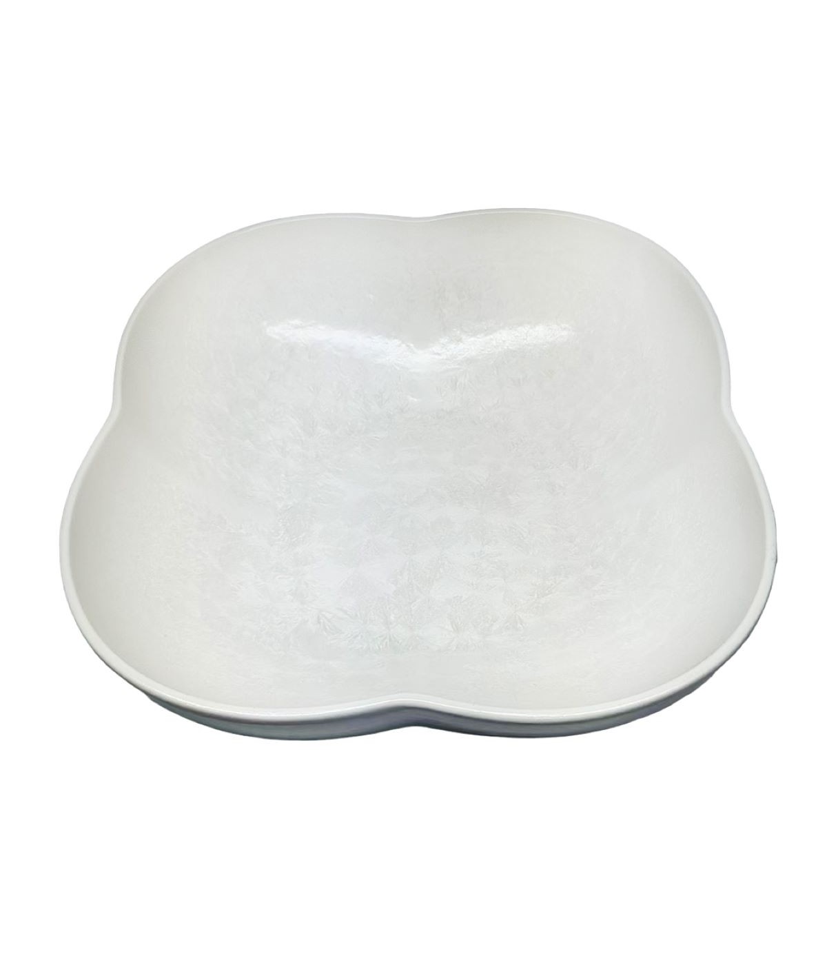 Saladier en porcelaine blanche florale 25.5cm