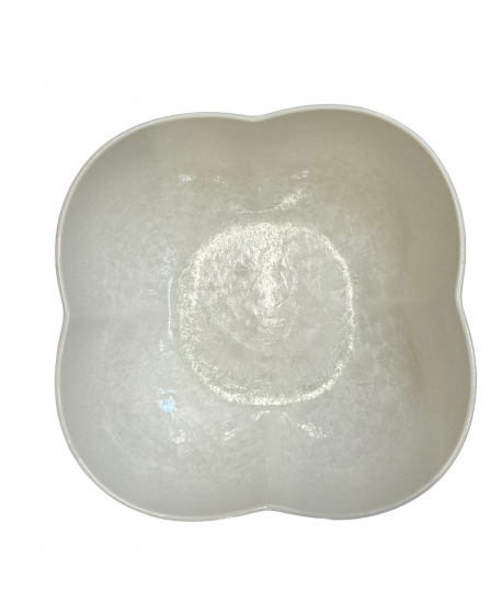 Saladier en porcelaine blanche florale 25.5cm