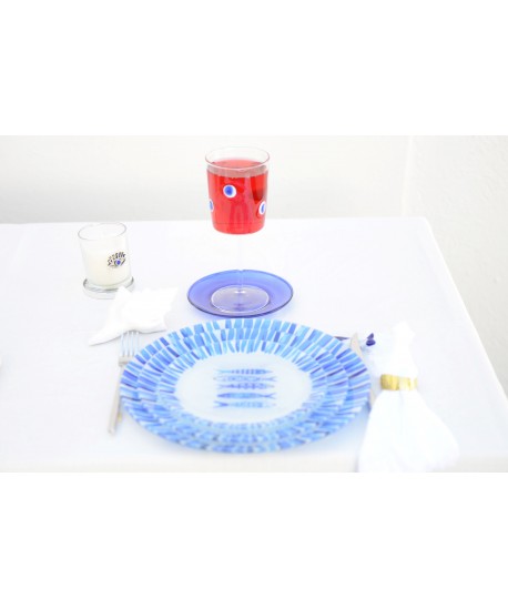 Bougie argent œil parfum patchouli