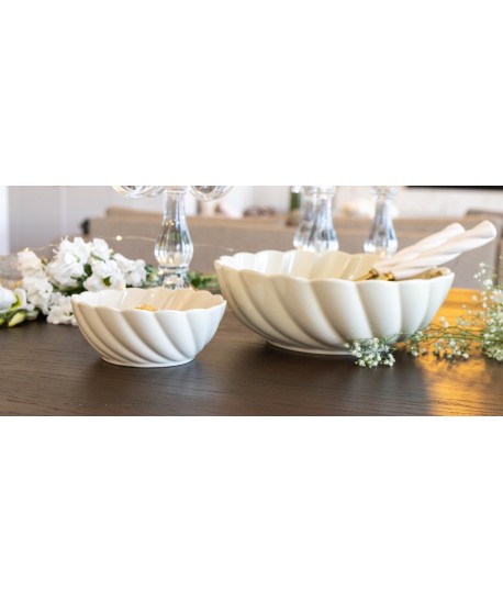 Cloud dish ecru 15x15x6cm