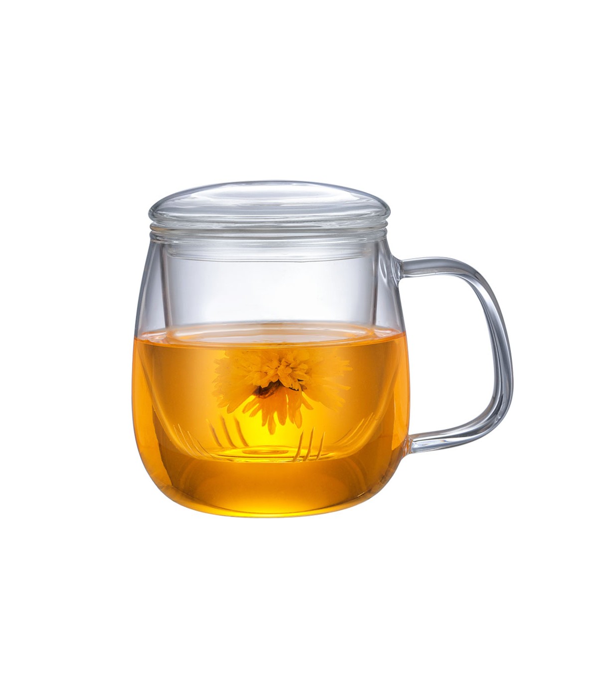 Mug à infusion en verre avec filtre en verre 550ml
