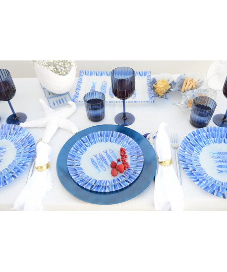 Porte-couteaux baleines en porcelaine - lot de 6