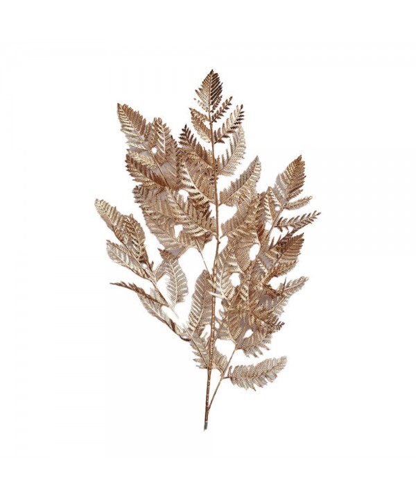 Fleur décorative fougère dorée h90cm