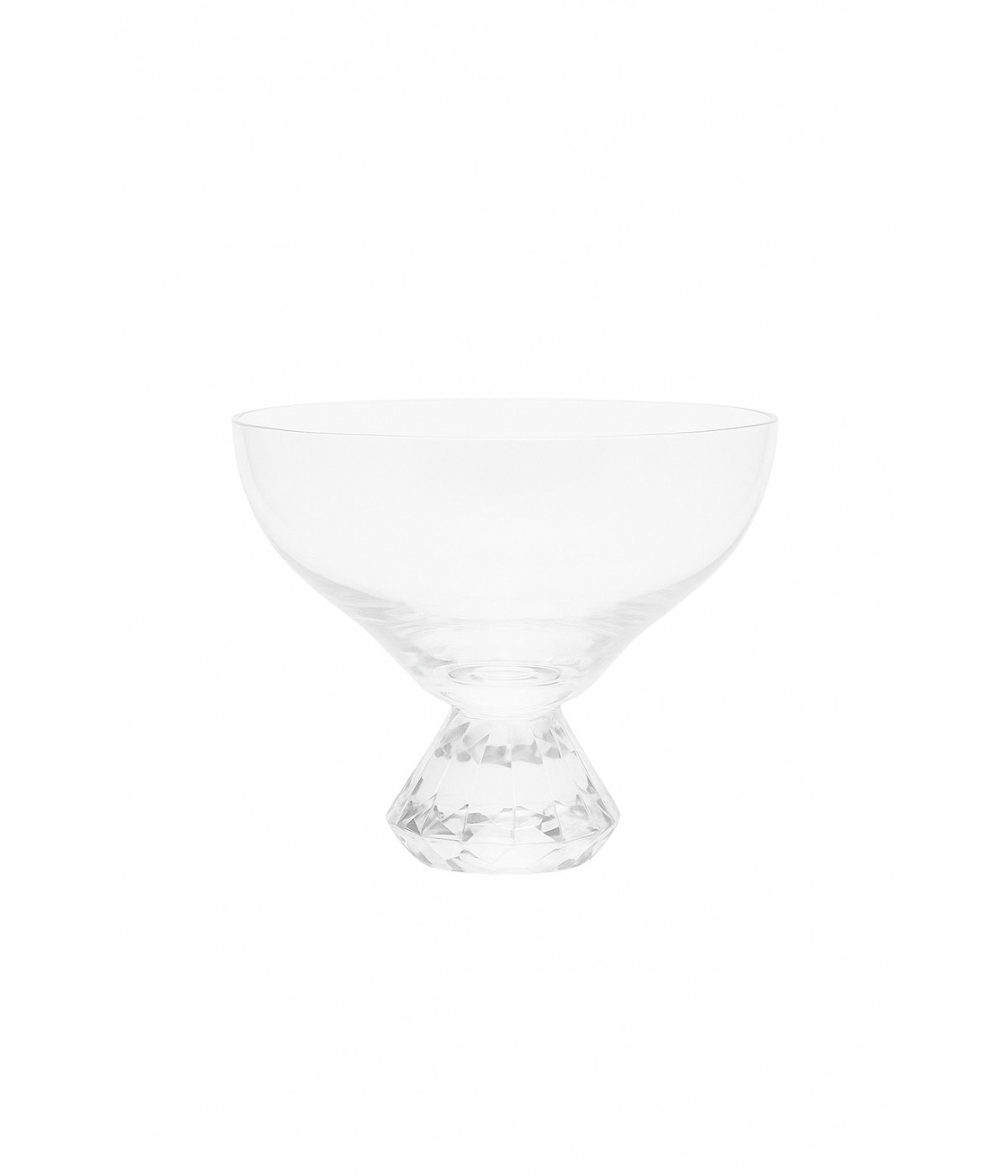 Salad bowl with diamond foot 22.5x22.5x16.5cm