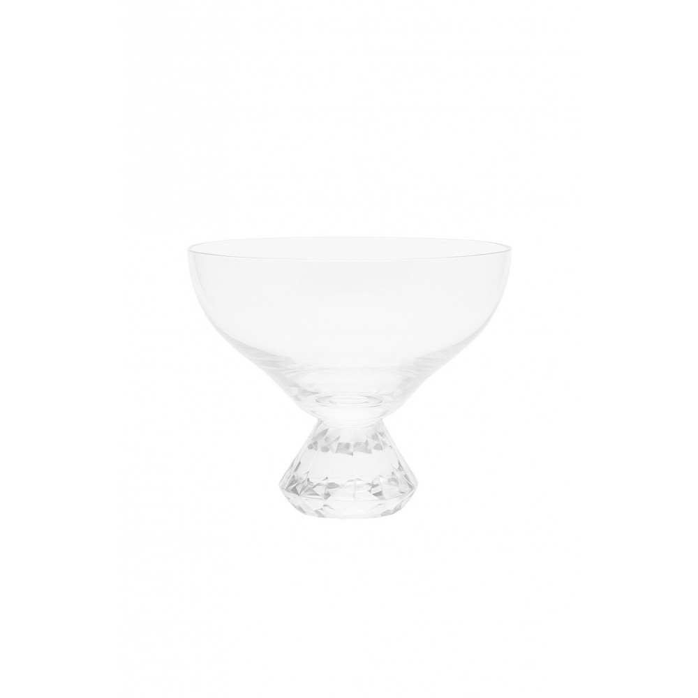 Salad bowl with diamond foot 22.5x22.5x16.5cm
