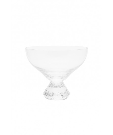 Salad bowl with diamond foot 22.5x22.5x16.5cm