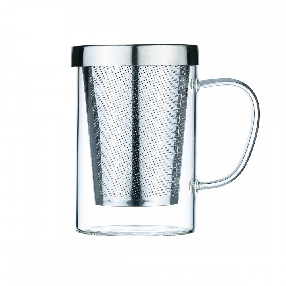 Mug 400ml avec couvercle et filtre en inox