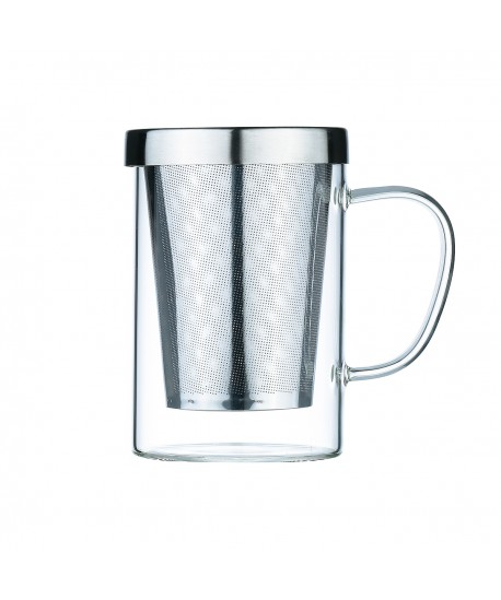 Mug 400ml avec couvercle et filtre en inox
