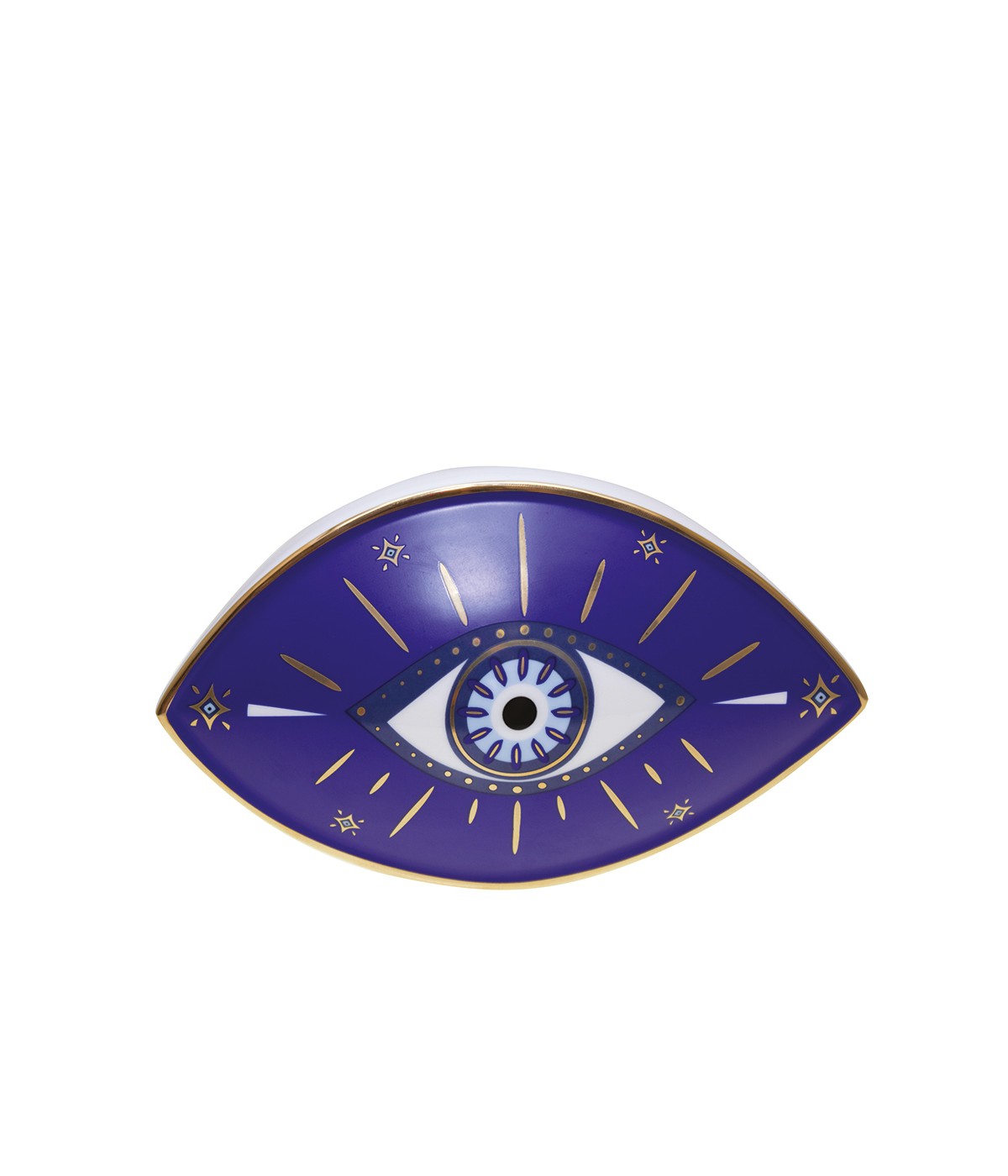 Oeil décoratif bleu foncé 20x12x13.5cm