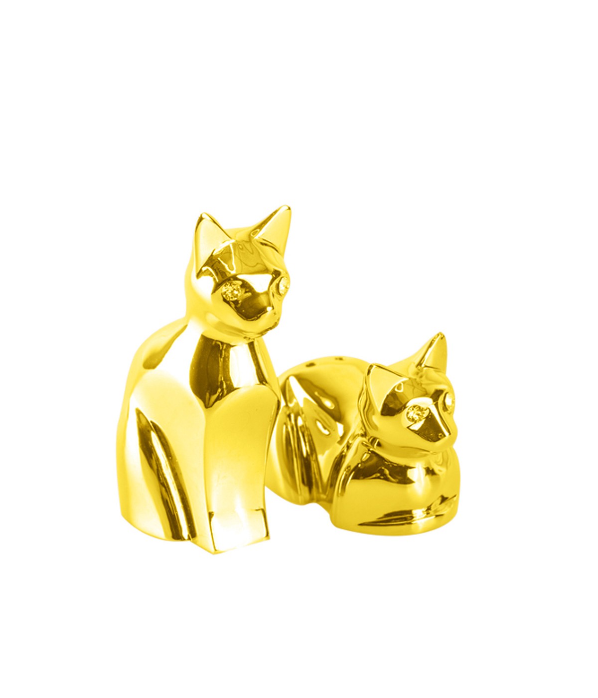 Salt and pepper shakers golden cat